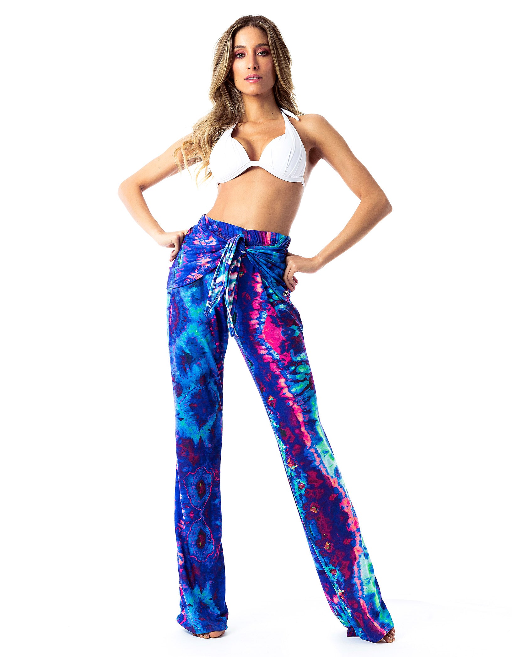 Vestem - Lorah Marau Blue Beach Cover-Up Pants - SP174002