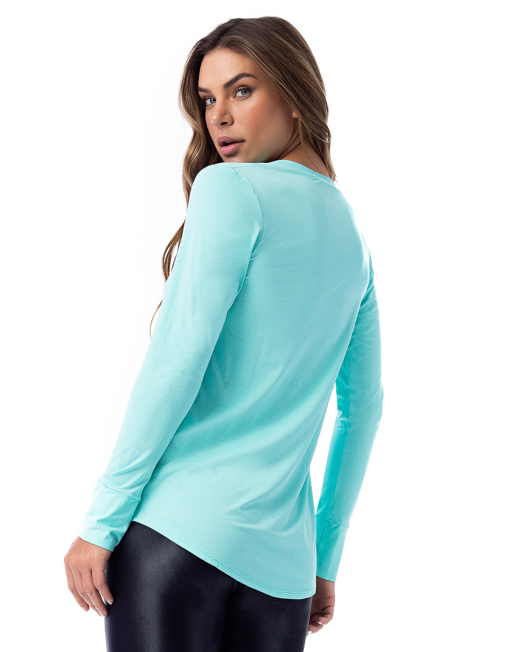 Vestem - Blusa Dry Fit Manga Longa Janice Verde Frais - BML16C0248