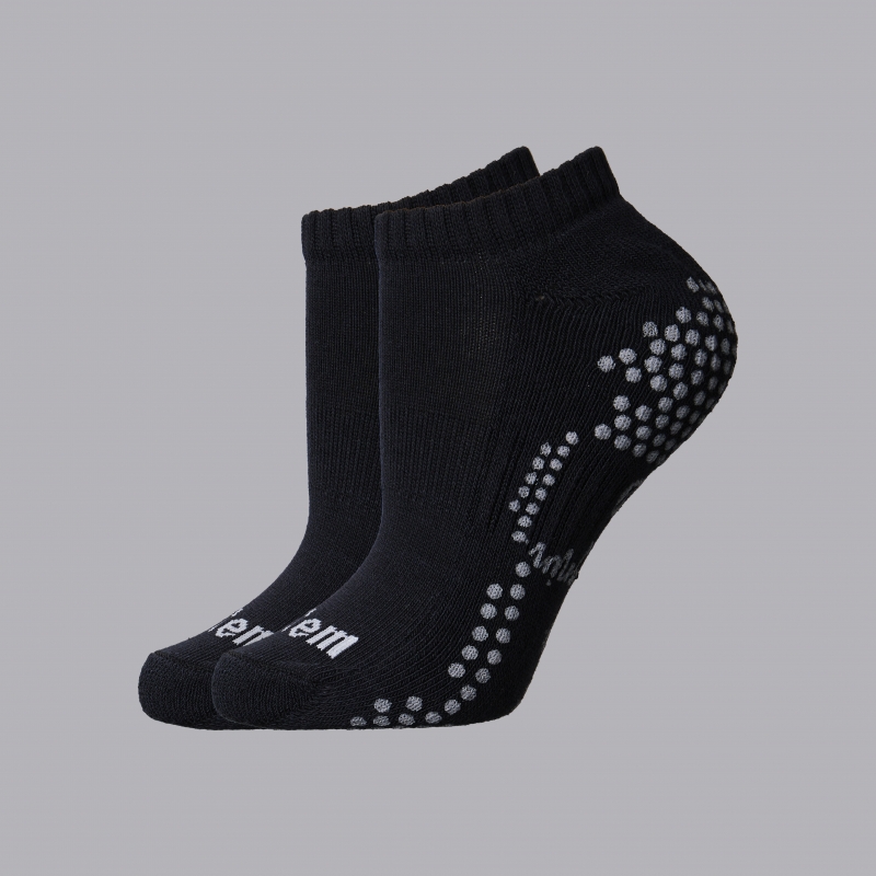 Vestem - Socks Try Try Again Non-Slip Sneakers Black With White Writing - MEI08.C0002