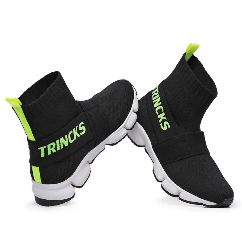 Trincks Calçados - Tênis Meia Unissex Knit Preto Verde - 