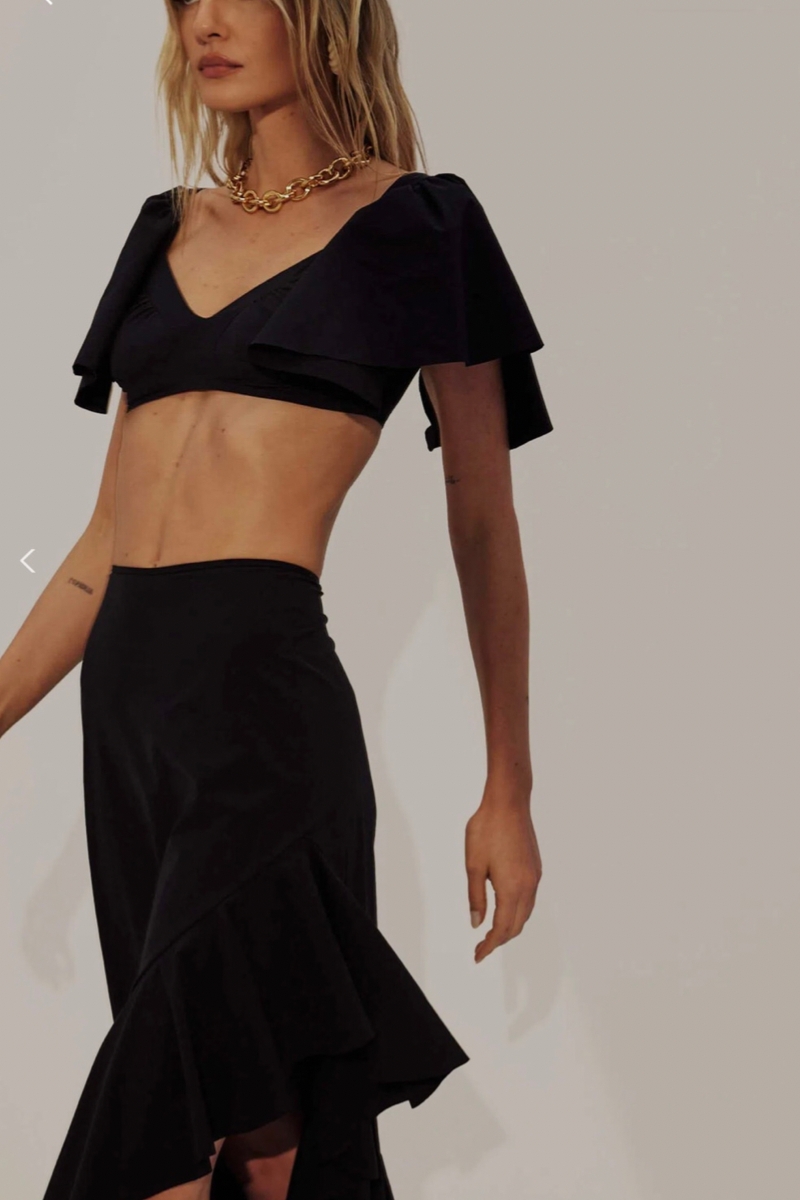 Lança Perfume - Black Super Asymmetrical Skirt - 529SA000021