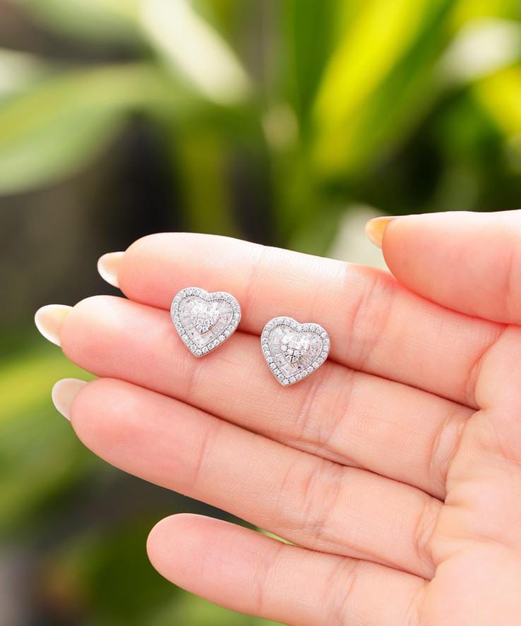 Ara Valentim - Heart silver earring - 881