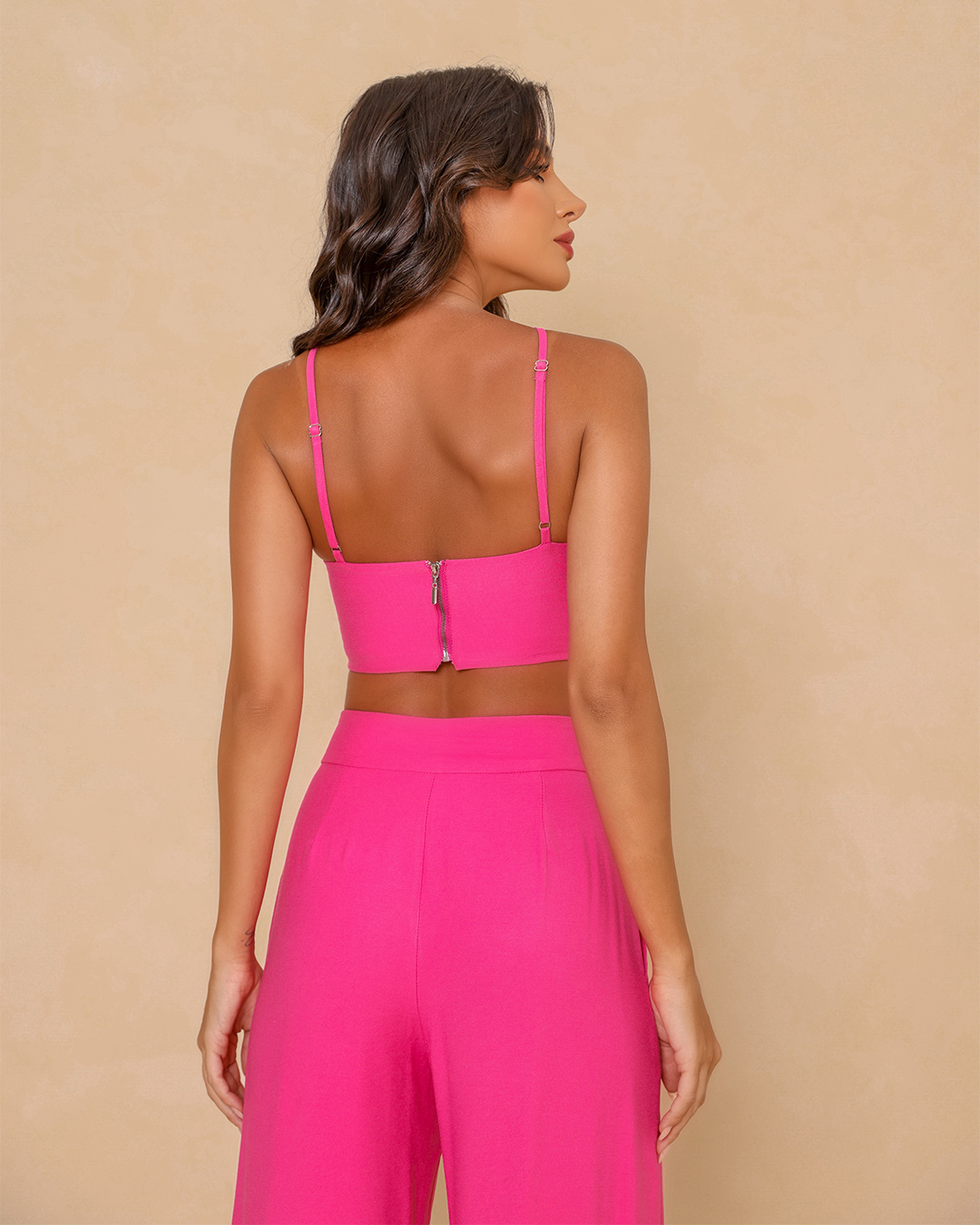 Dot Clothing - Set Dot Clothing Pantalona and Cropped Pink - 1834ROSA