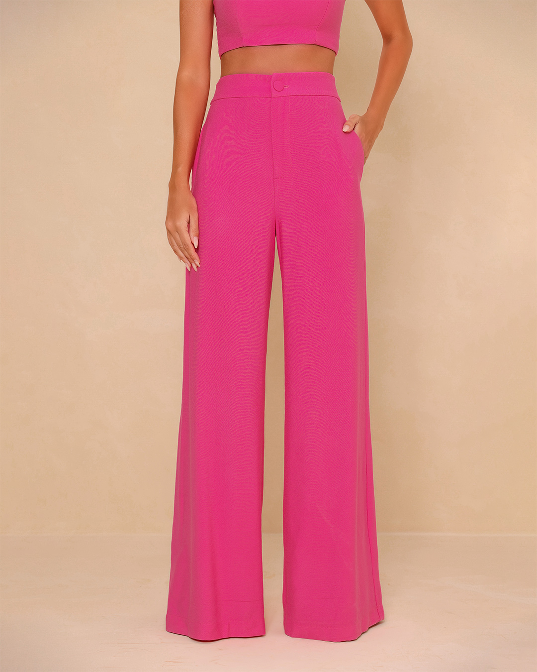 Dot Clothing - Set Dot Clothing Pantalona and Cropped Pink - 1834ROSA