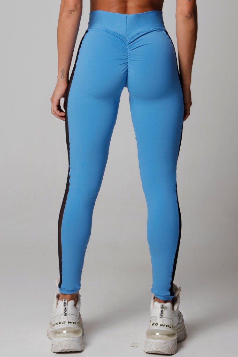 Hipkini - Blue SportsWear leggings with tulle on the side - 3339798
