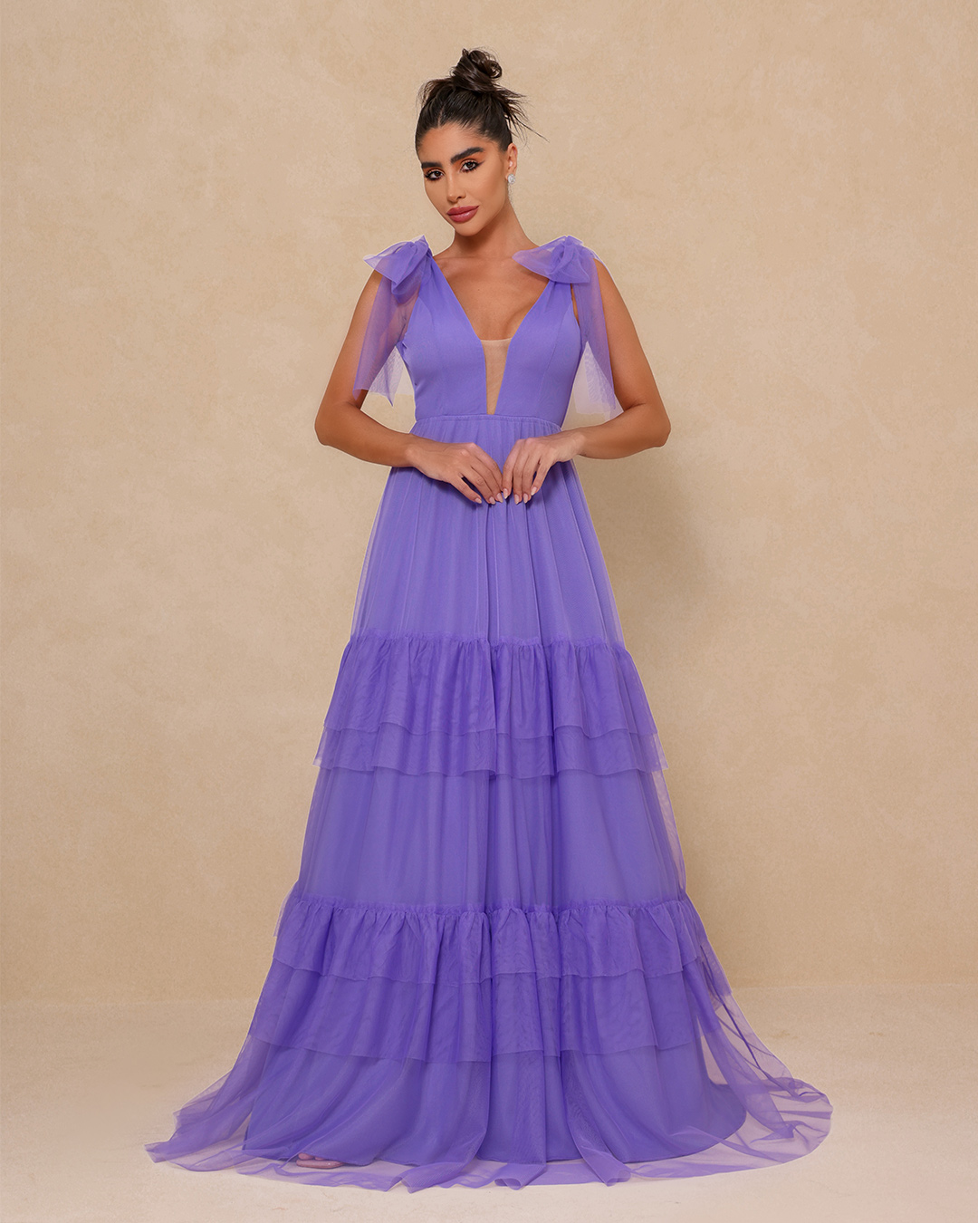 Dot Clothing - Dress Dot Clothing Long Tulle Lavender - 1827LAVA