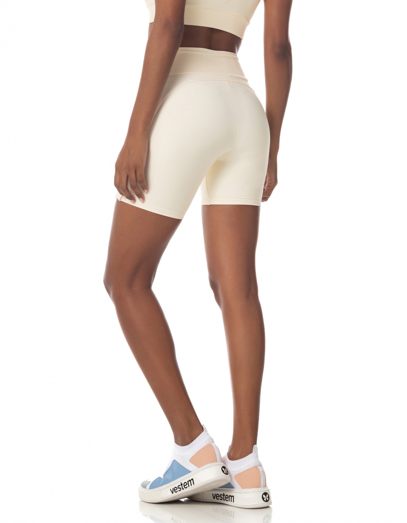 Vestem - Cristal Off White and Ecru Shorts - BER206.I23.C0140