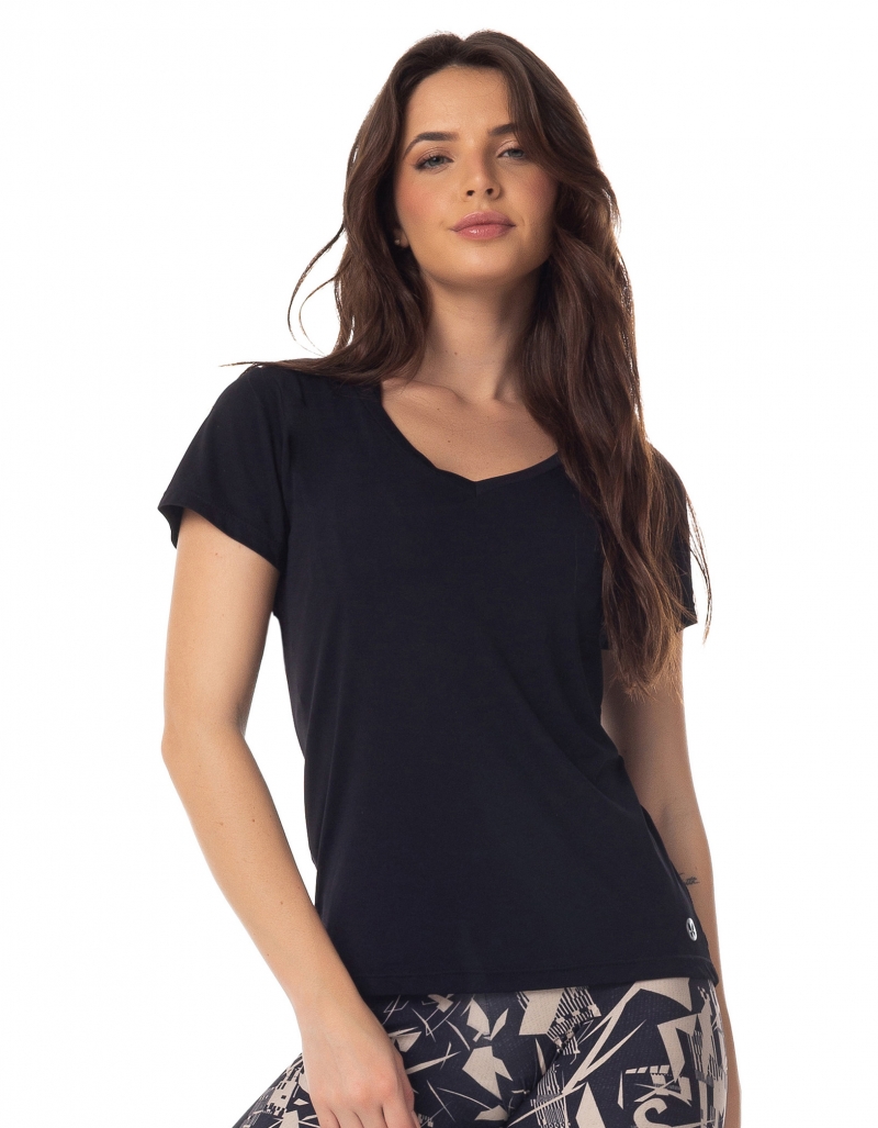 Vestem - Blusa Manga Curta Dry Fit Jazida Preto - BMC623.I23.C0002