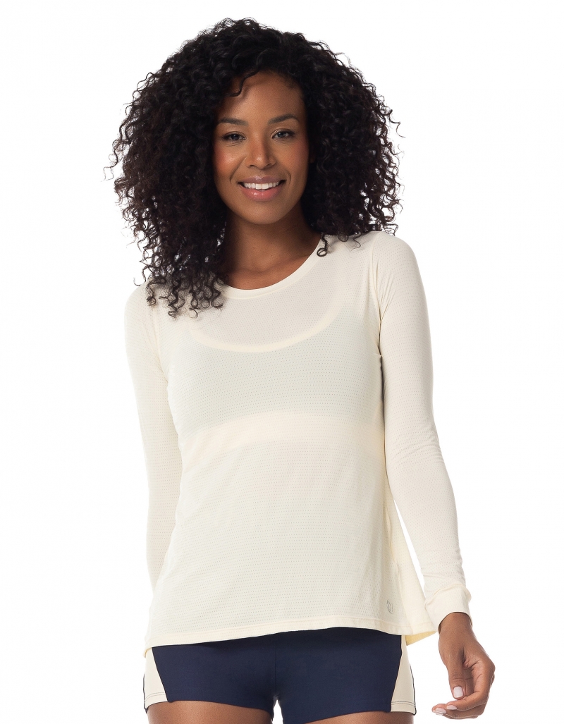Vestem - Shirt Long Sleeve Dry Fit Selenita Off White and Ecru - BML412.I23.C0140