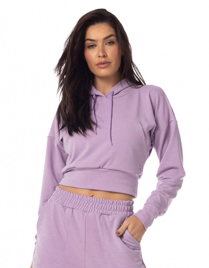 Vestem - Lilac Hooded Long Sleeve Shirt - BML438.I23.C0023