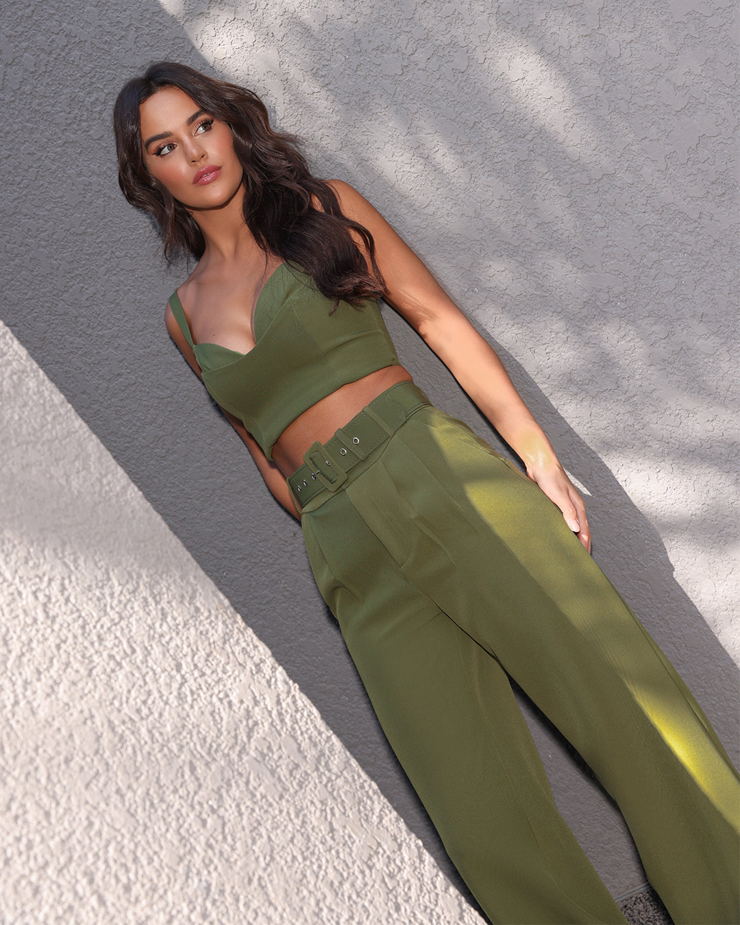 Dot Clothing - Set Dot Clothing Pantalona and Cropped Green - 1737VERDE