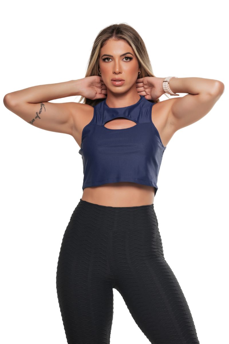 Garotafit - Blusa Turmalina Azul - BL211LM