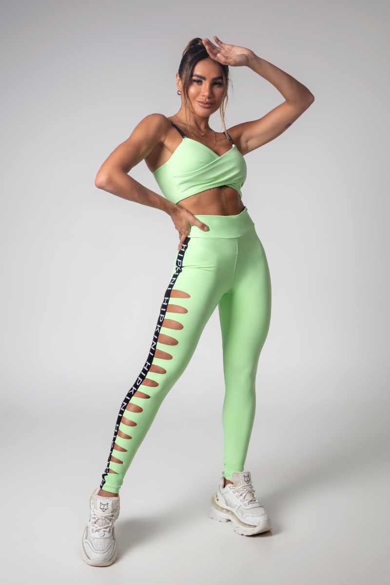 Hipkini Legging Gym Girl Verde Claro Com Laser 3339824 Hipkini 1926