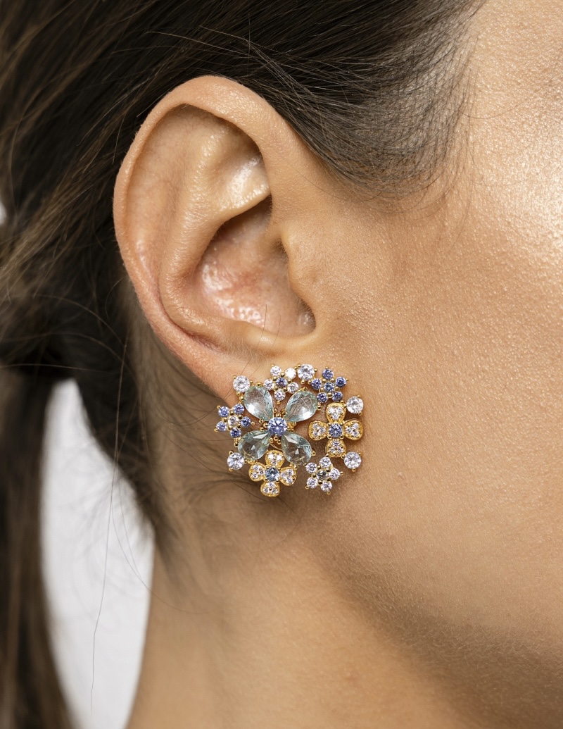 Mikabe - Blue Garden Earring - MK1468