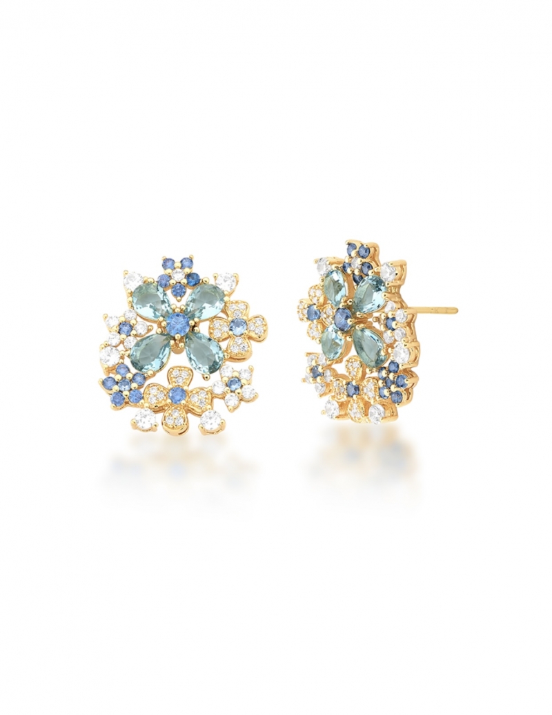 Mikabe - Blue Garden Earring - MK1468