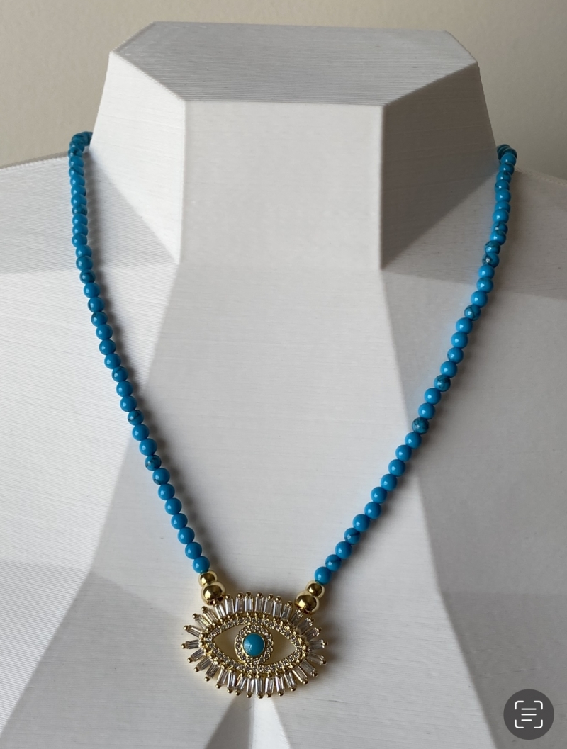 Mikabe - Necklace Greek Eye Turquoise - MK1476