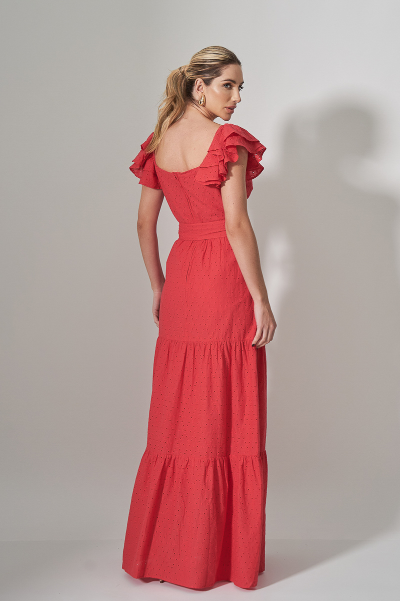 Innocence - Dress Innocence Long Laise frill Red - 50982VERM