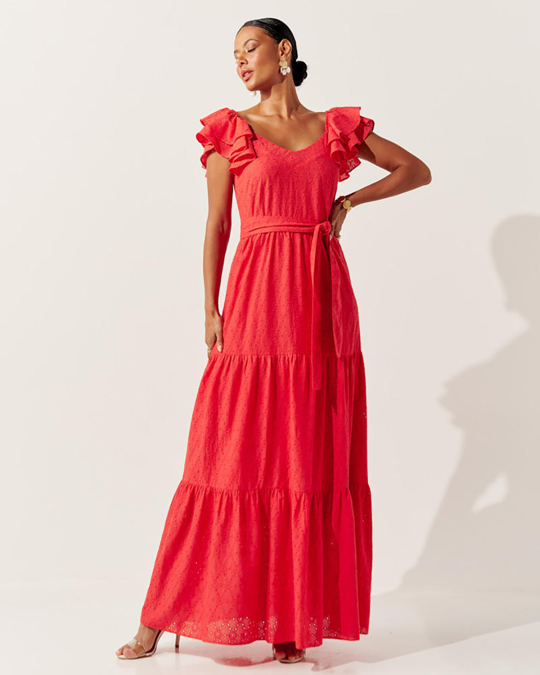 Innocence - Dress Innocence Long Laise frill Red - 50982VERM