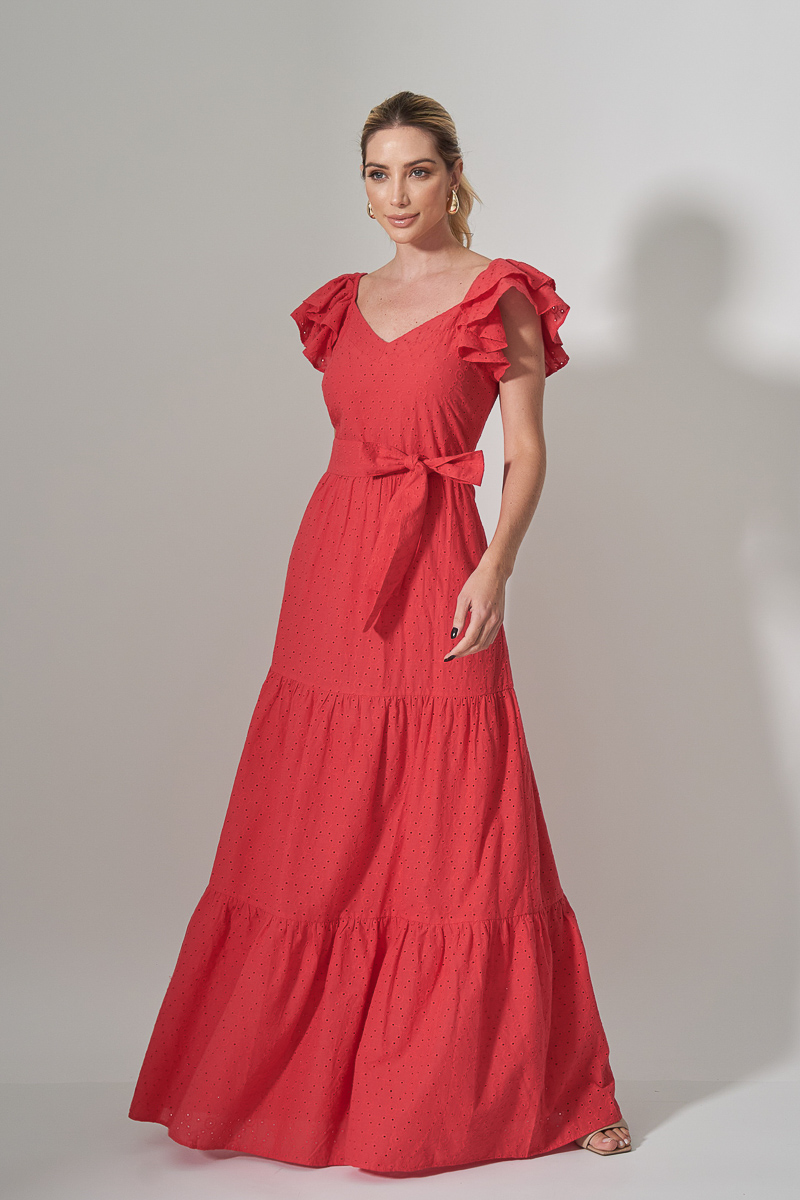 Innocence - Dress Innocence Long Laise frill Red - 50982VERM