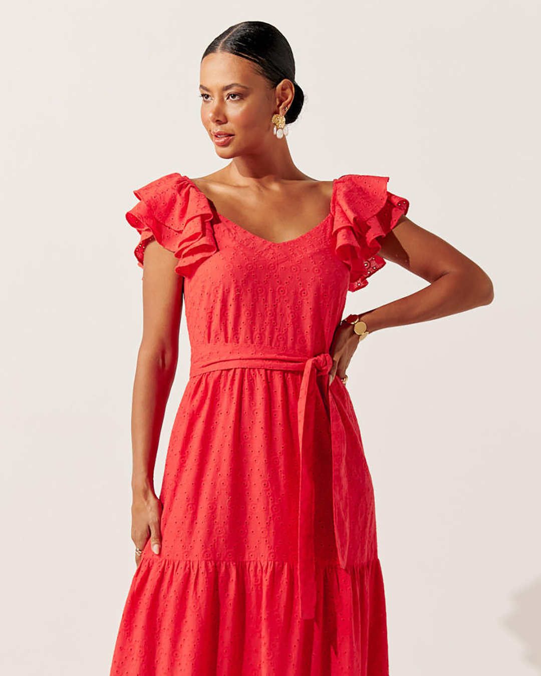 Innocence - Dress Innocence Long Laise frill Red - 50982VERM