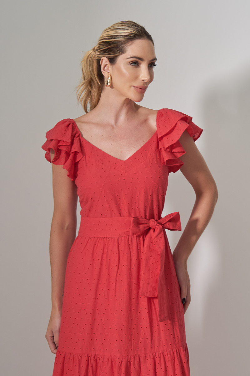 Innocence - Dress Innocence Long Laise frill Red - 50982VERM