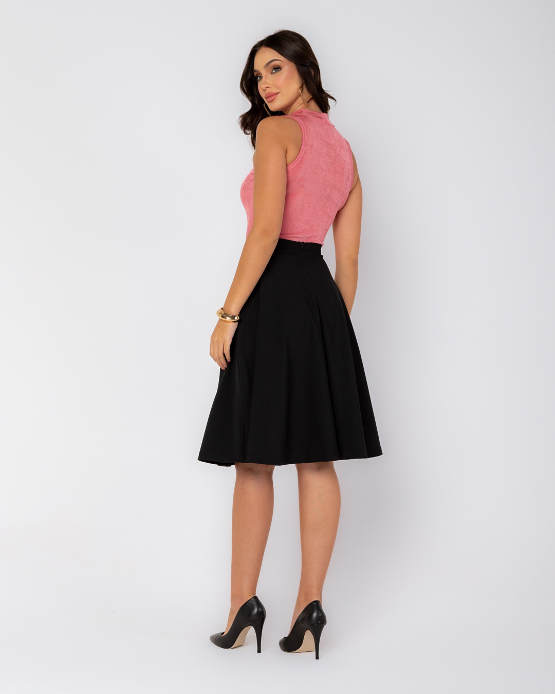 Miss Misses - Skirt Miss Misses Midi workout wheelda with Black Zipper - 19150001