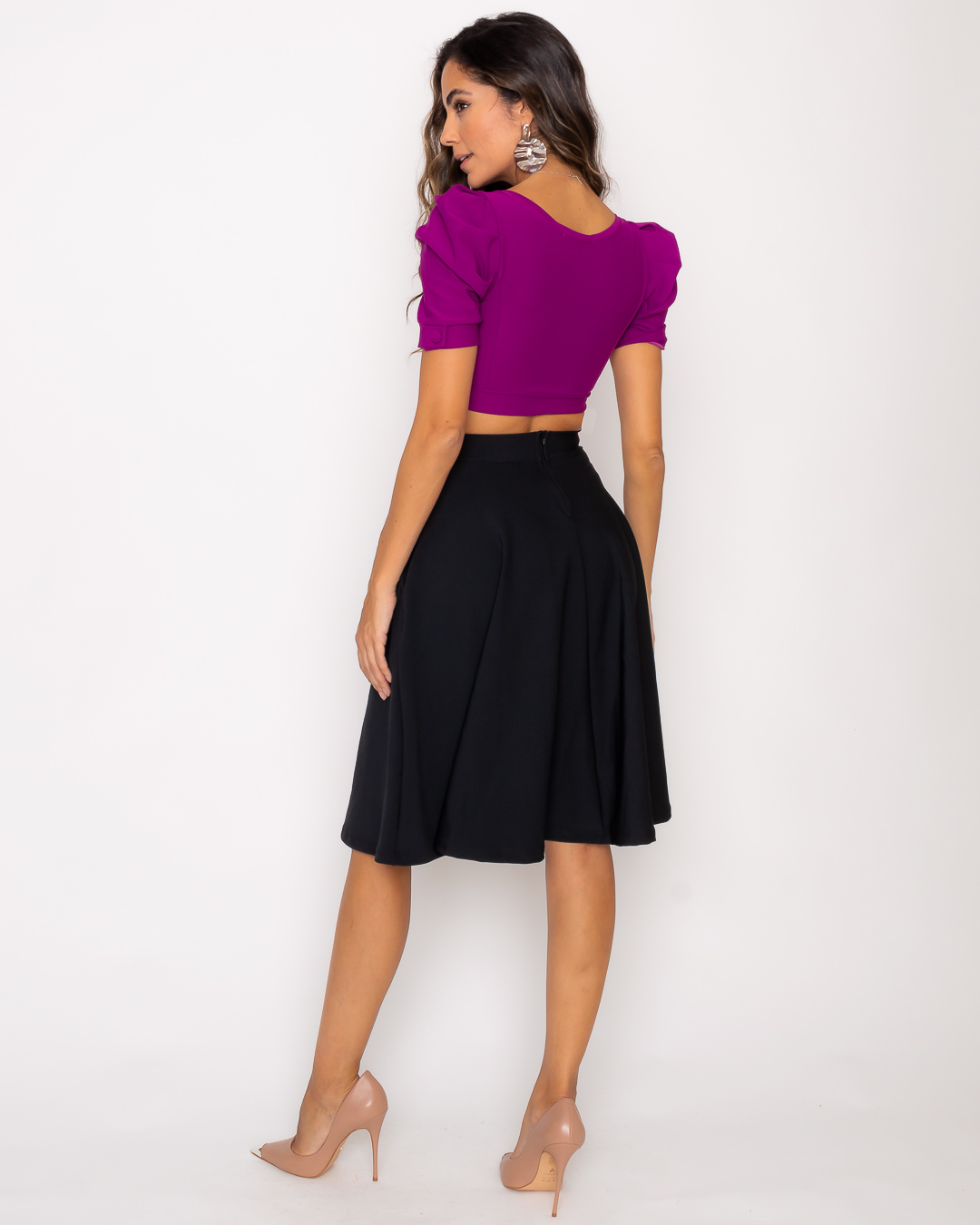 Miss Misses - Skirt Miss Misses Midi workout wheelda with Black Zipper - 19150001