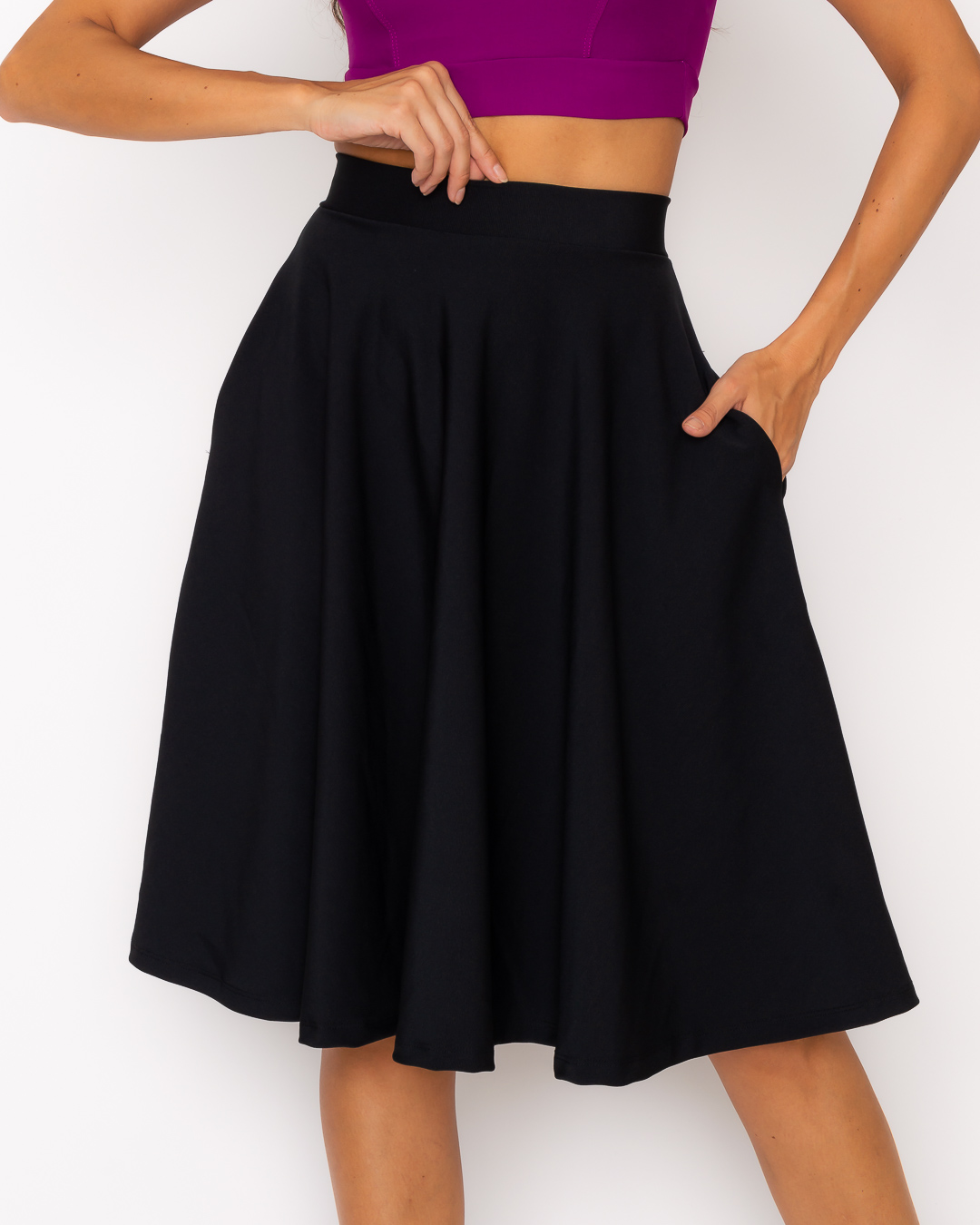 Miss Misses - Skirt Miss Misses Midi workout wheelda with Black Zipper - 19150001