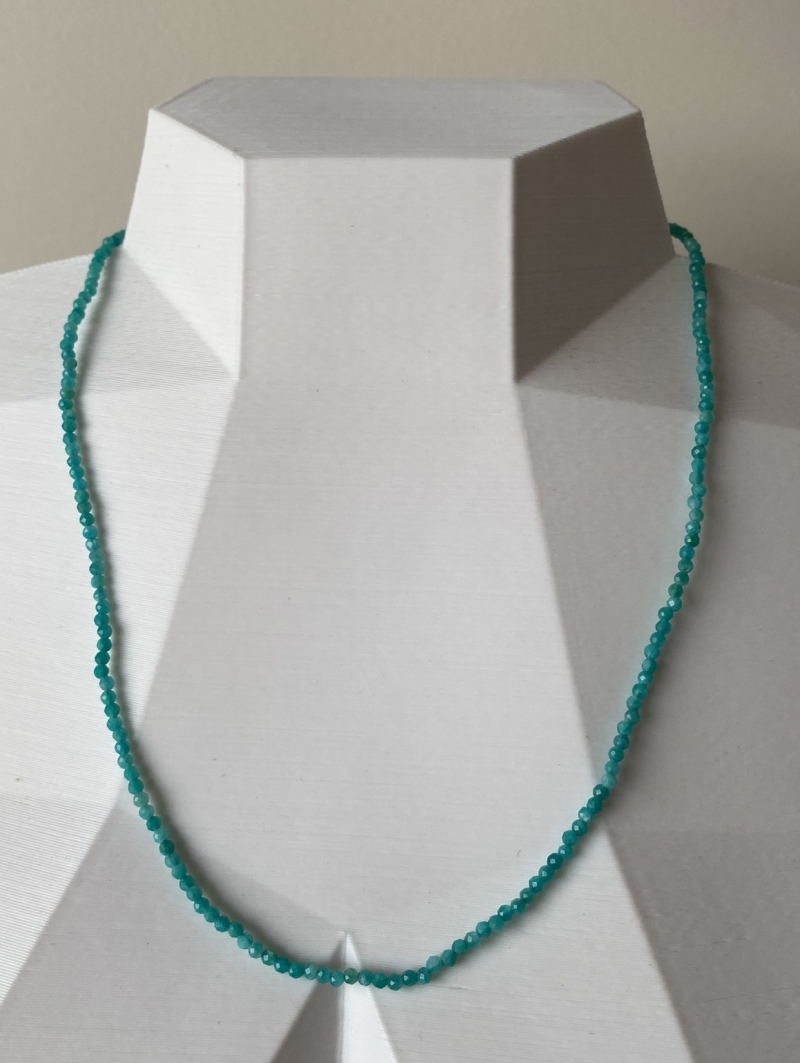 Mikabe - Faceted Amazonite Necklace 2mm - MK1480