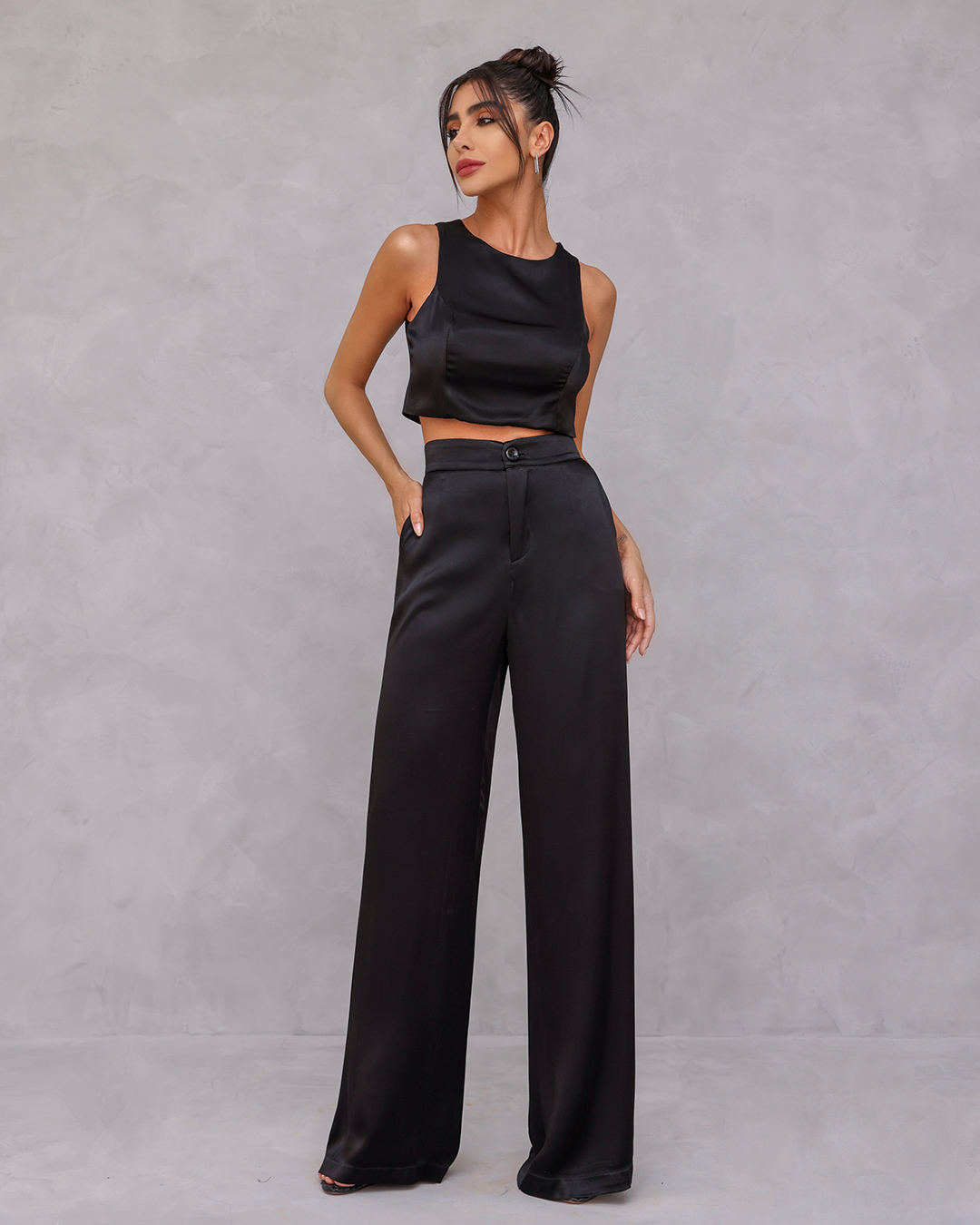 Dot Clothing - Set Dot Clothing Pants Satin Black - 1859PRETO