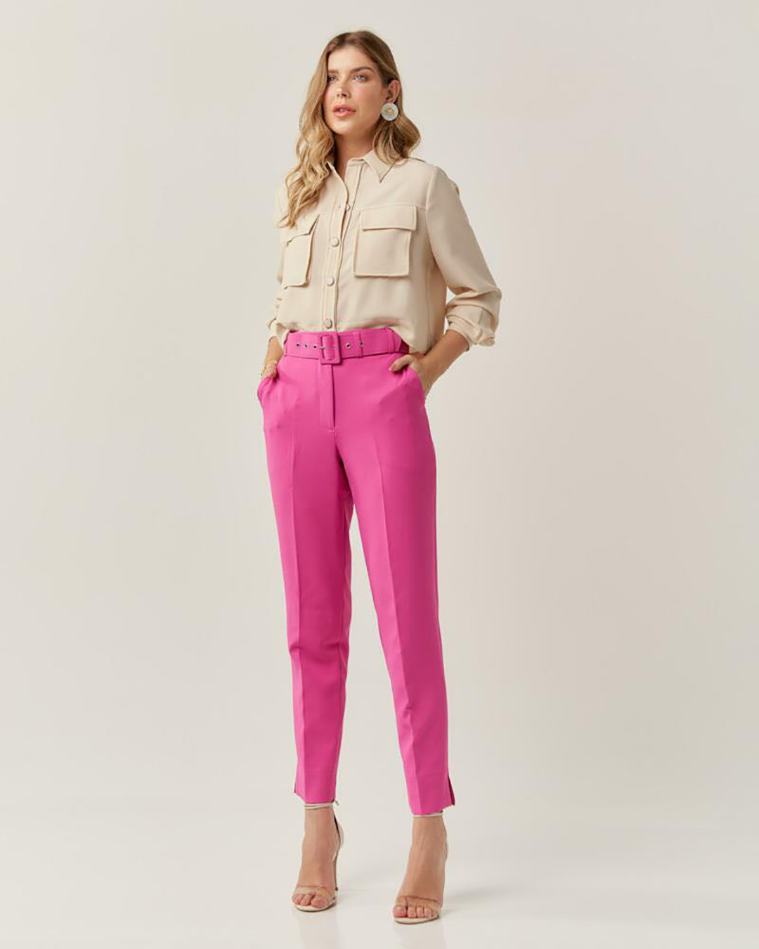 Innocence - Pants Innocence Tailoring with Pink Belt - 30963ROSA