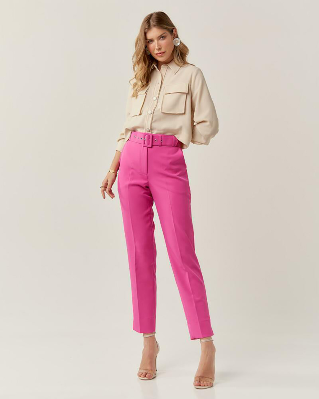 Innocence - Pants Innocence Tailoring with Pink Belt - 30963ROSA