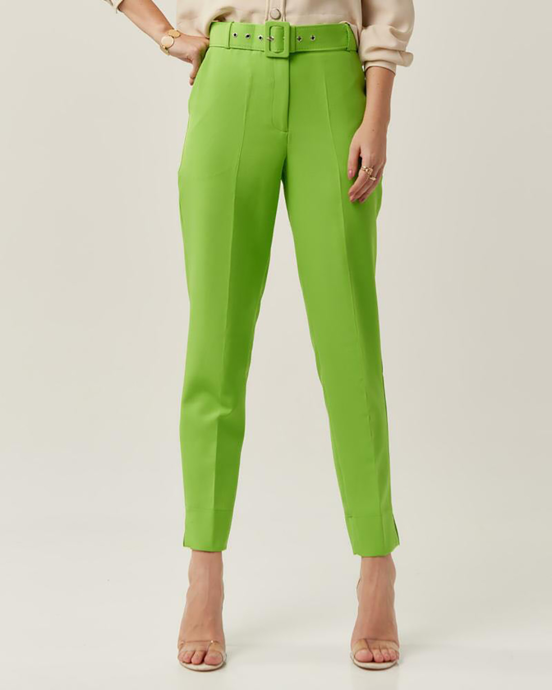 Innocence - Pants Innocence Tailoring with Green Belt - 30963VERDE