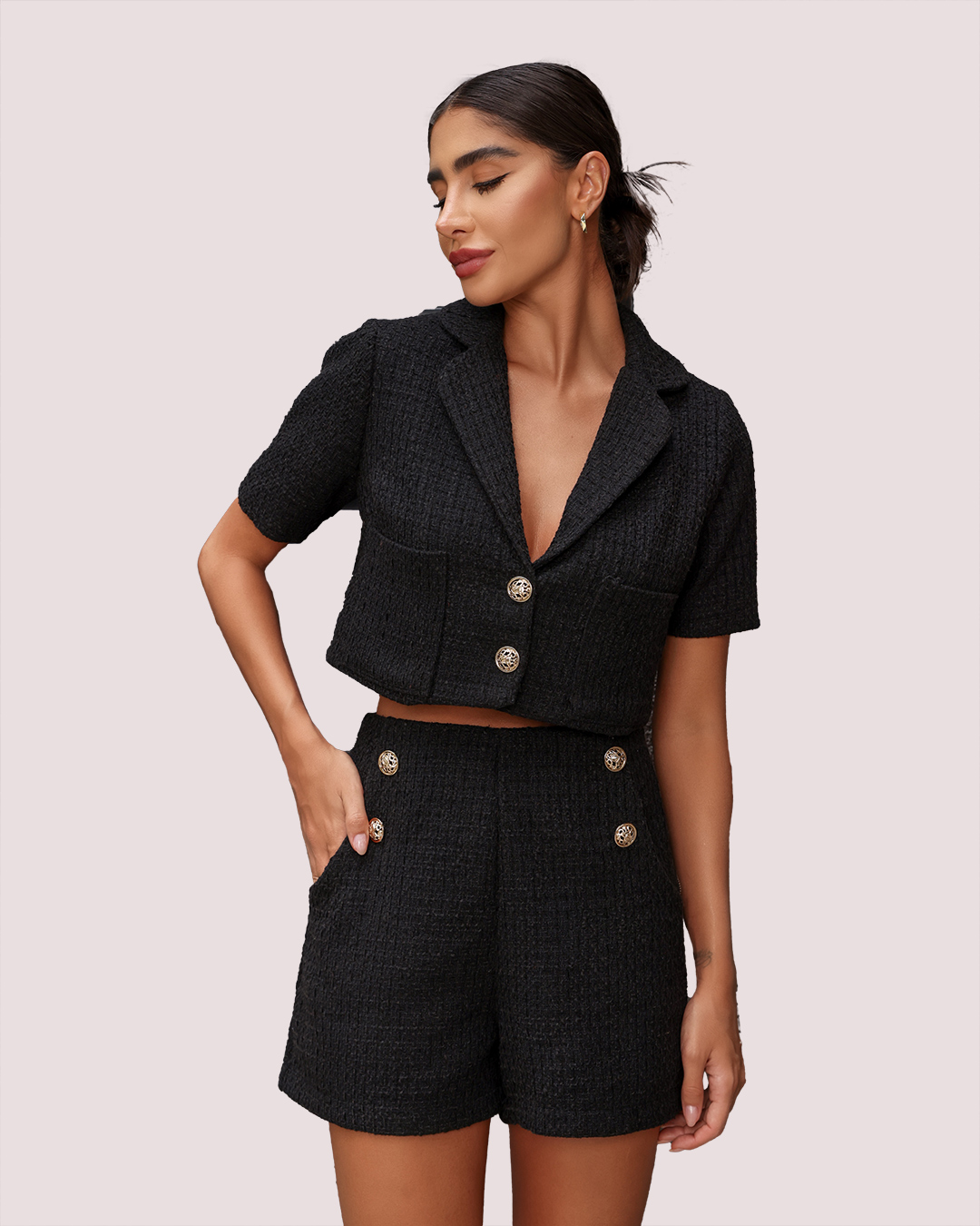 Dot Clothing - Set Dot Clothing Black Tweed - 1876PRETO