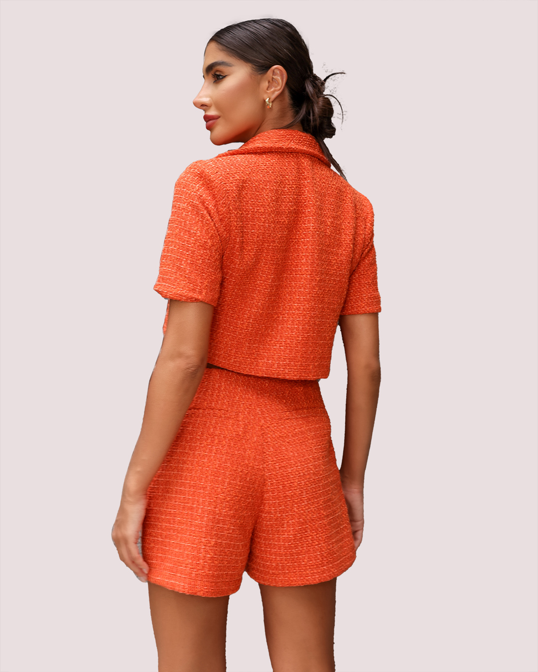 Dot Clothing - Conjunto Dot Clothing Tweed Laranja - 1876LARAN