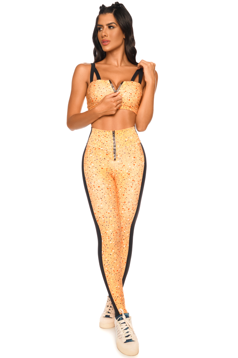 Lets Gym - Legging Explore Laranja - 1923OR