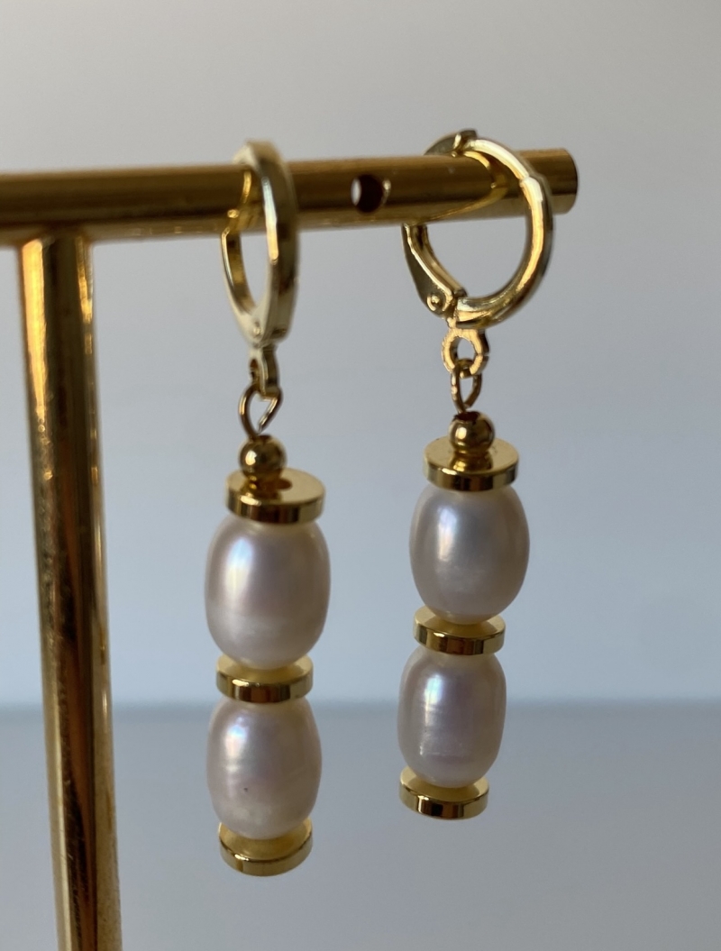 Mikabe - Earring Ring Pearls - MK1499