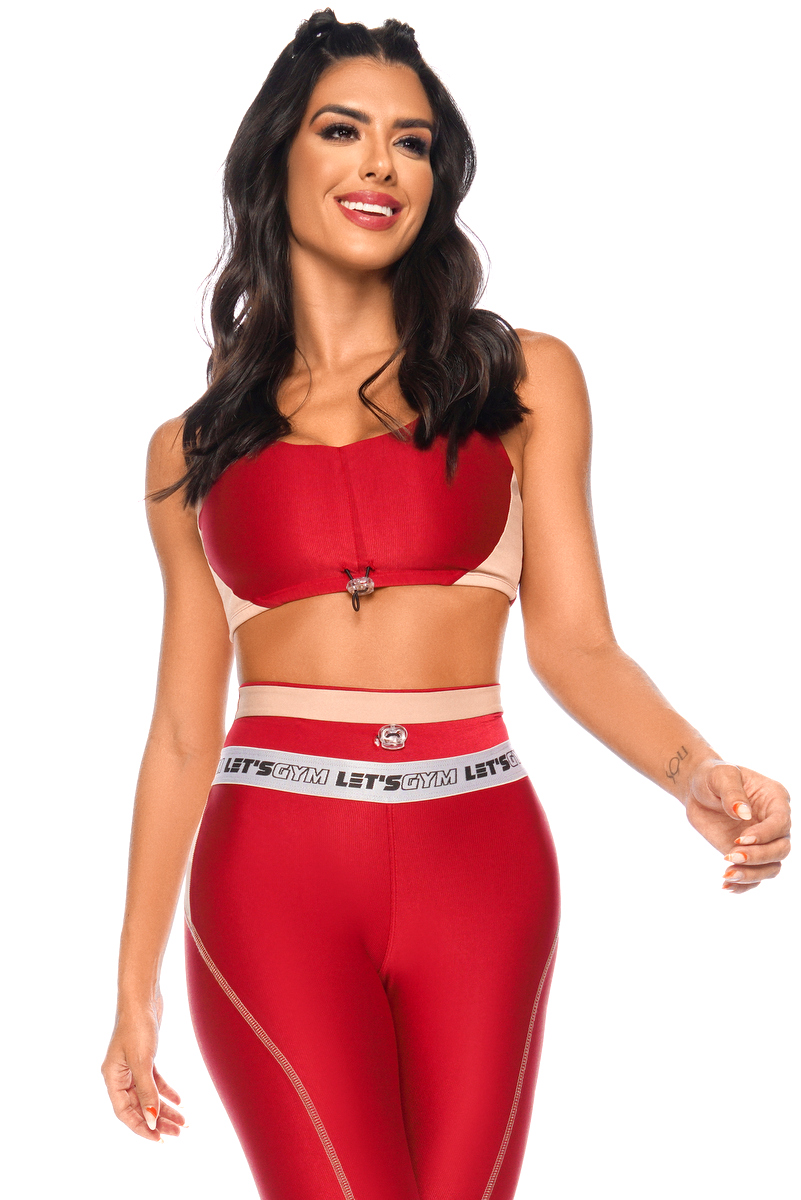 Lets Gym - Top Cyber Vermelho - 1911VM