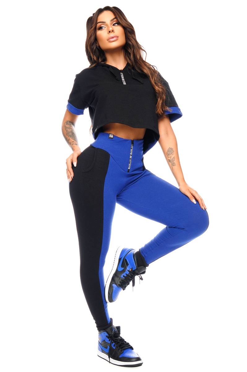 Lets Gym - Jogger Curious Black and Blue - 1918PTAZ