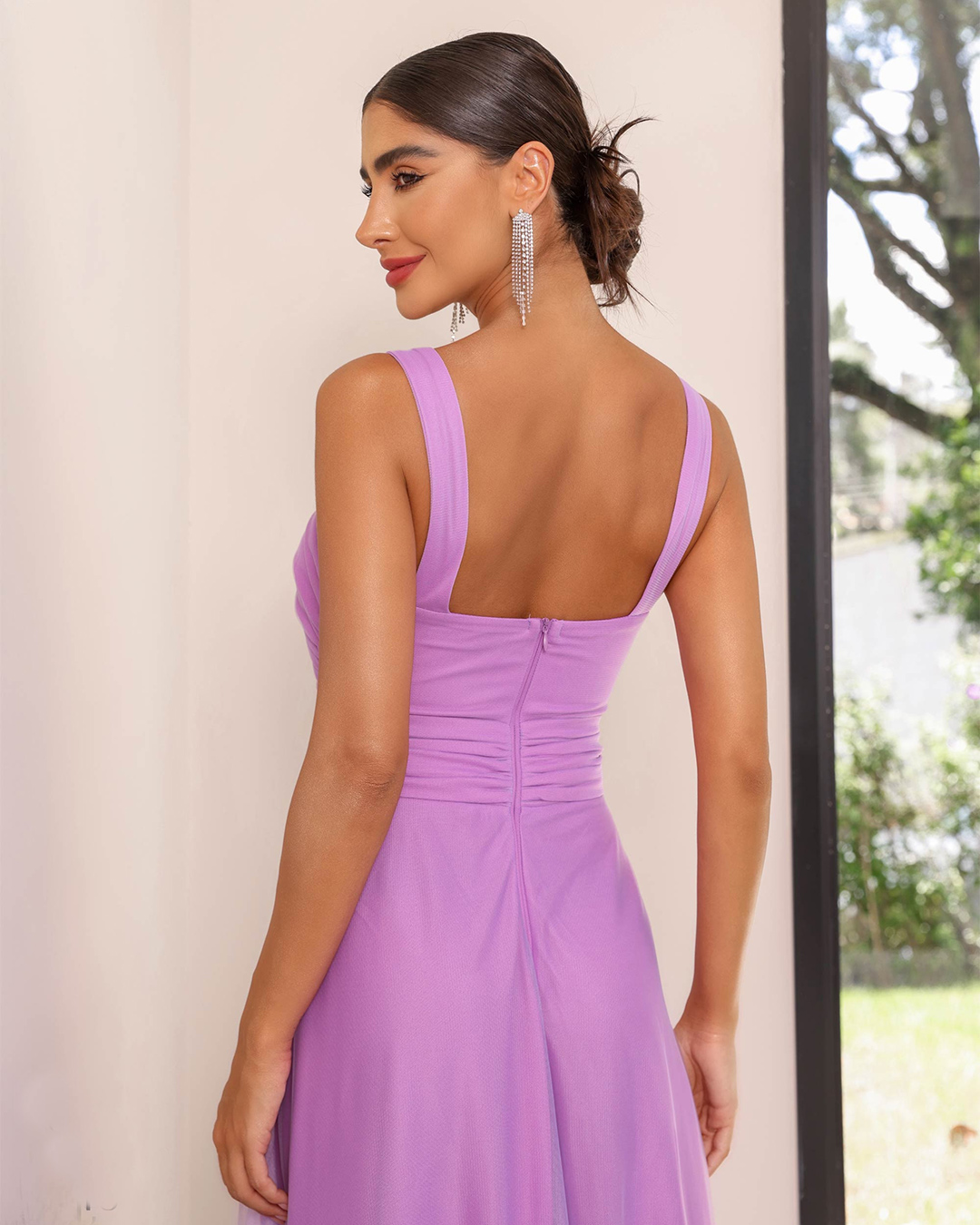 Dot Clothing - Vestido Dot Clothing Vazado na Cintura Lavanda - 1826LAVAN