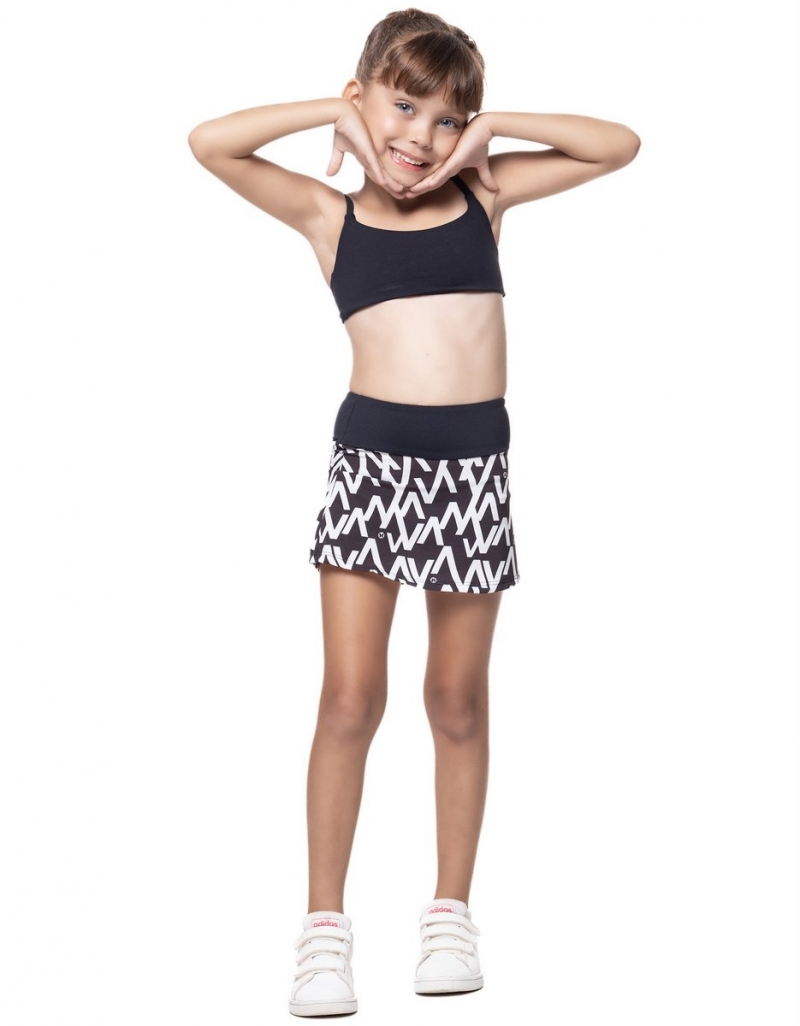 Vestem - Saia Candy Kids Logomania V Preto - SAK69.MV.E0975