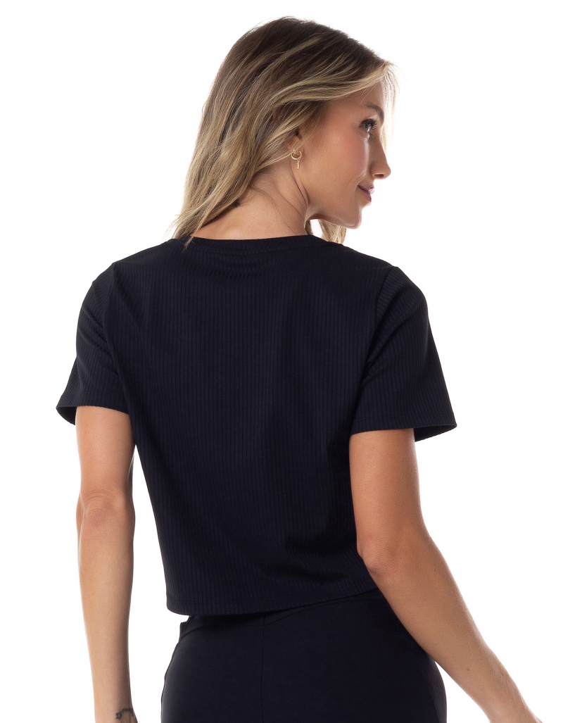 Vestem - Blusa Manga Curta Palermo Preto - BMC628.AI23.C0002