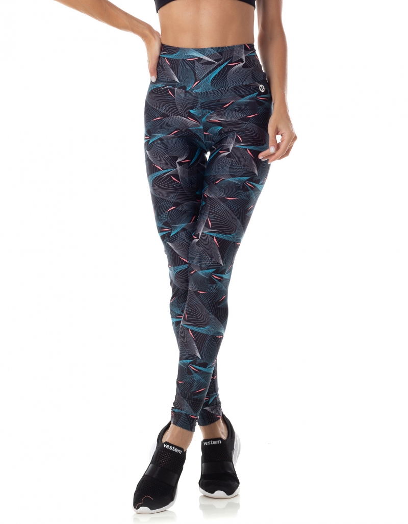 Vestem - Legging legging Imperialis Net Texture Blue and Black - FS1284.AI23.E1205