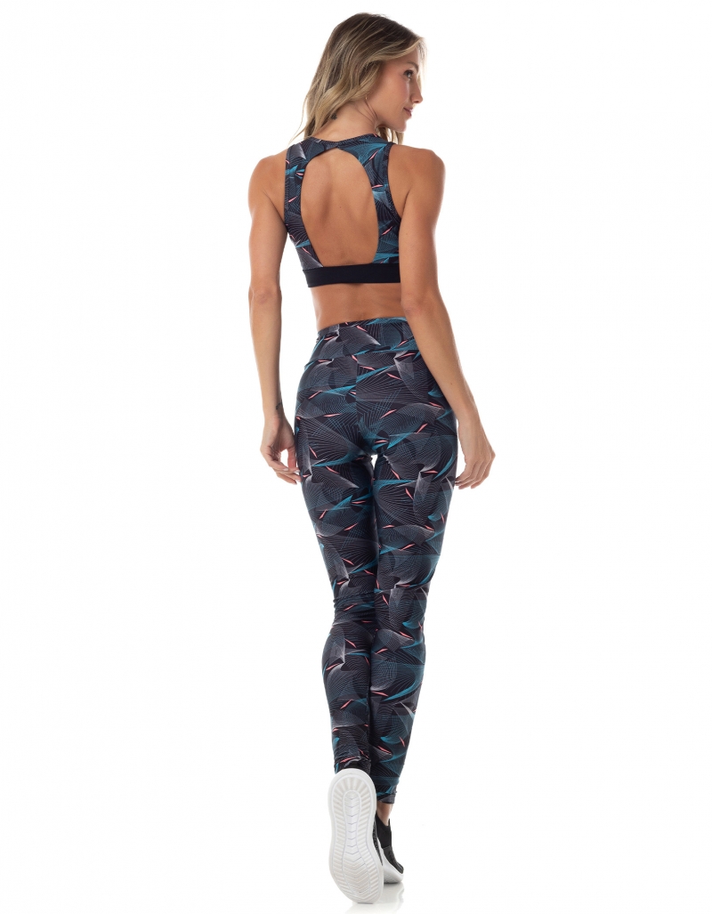 Vestem - Legging legging Imperialis Net Texture Blue and Black - FS1284.AI23.E1205