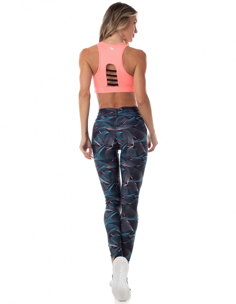Vestem - Leggingss legging Empina Bumbum Bonina Texture Net Blue and Black - FS998.AI23.E1205