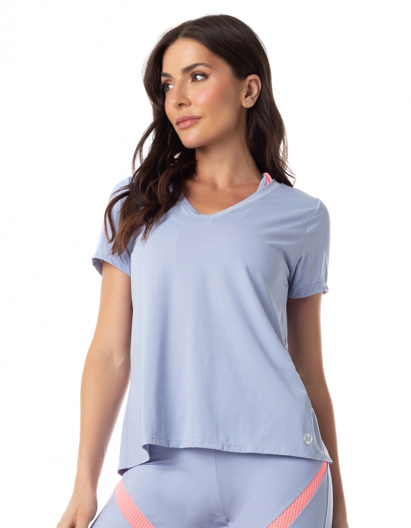 Vestem - Blusa Dry Fit Manga Curta Thais Azul Garoa - BMC646.BF.C0244