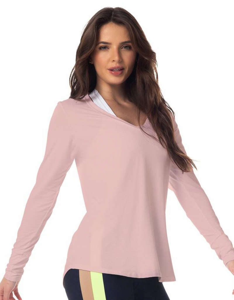 Vestem - Shirt Dry Fit Long Sleeve Janice pink Romance - BML16C0243