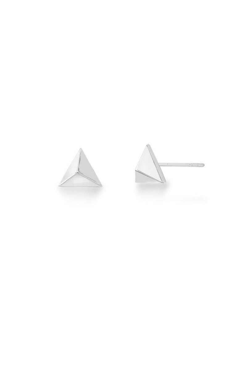 Mikabe - Earring Spike Triangle Rhodium White - MK1522