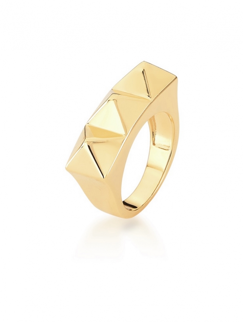 Mikabe - Gold Bath Spike Ring - Tam. 19 - MK1531