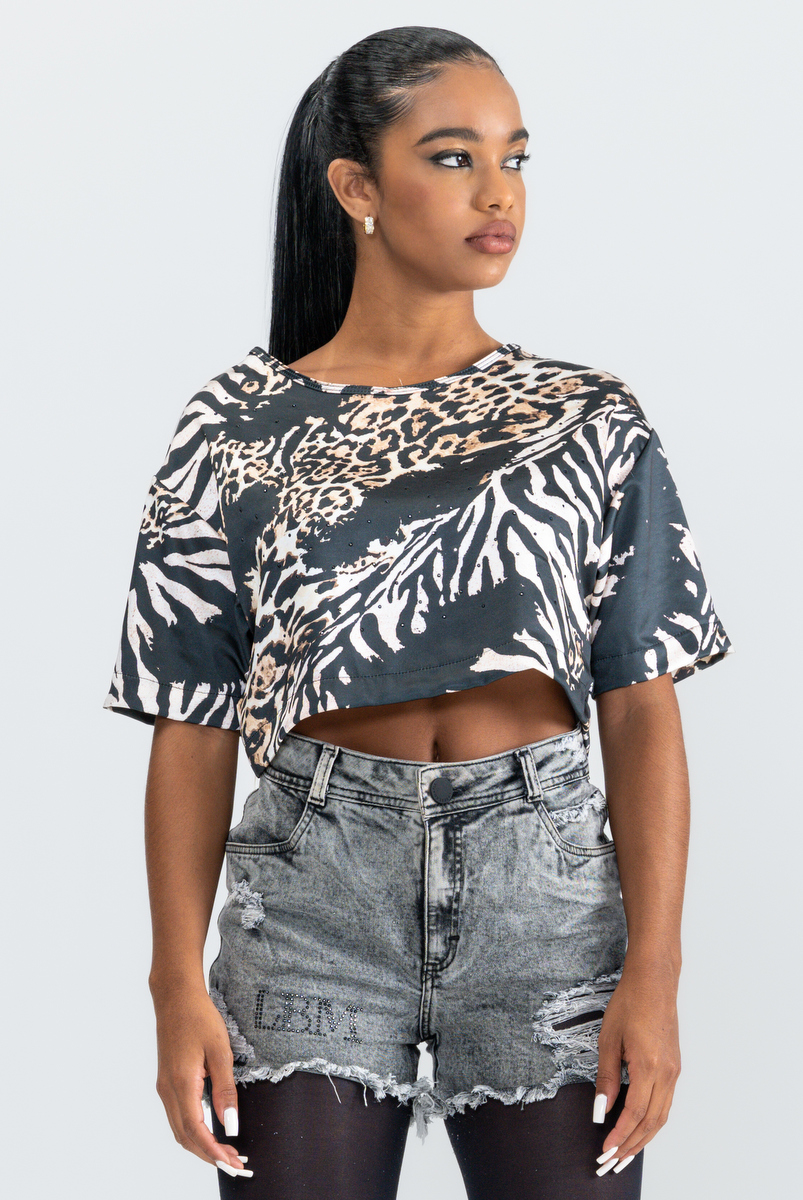 Labellamafia - Shirt Blouse Printed Labellamafia - 28884